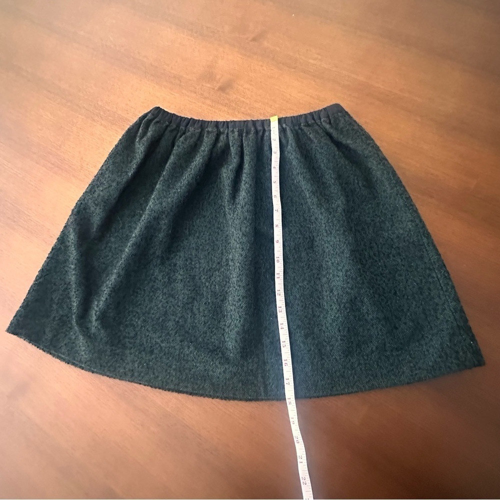 Tibi Women’s Black and Green Tweed Skirt Elastic Waistband Size Medium - Picture 5 of 7